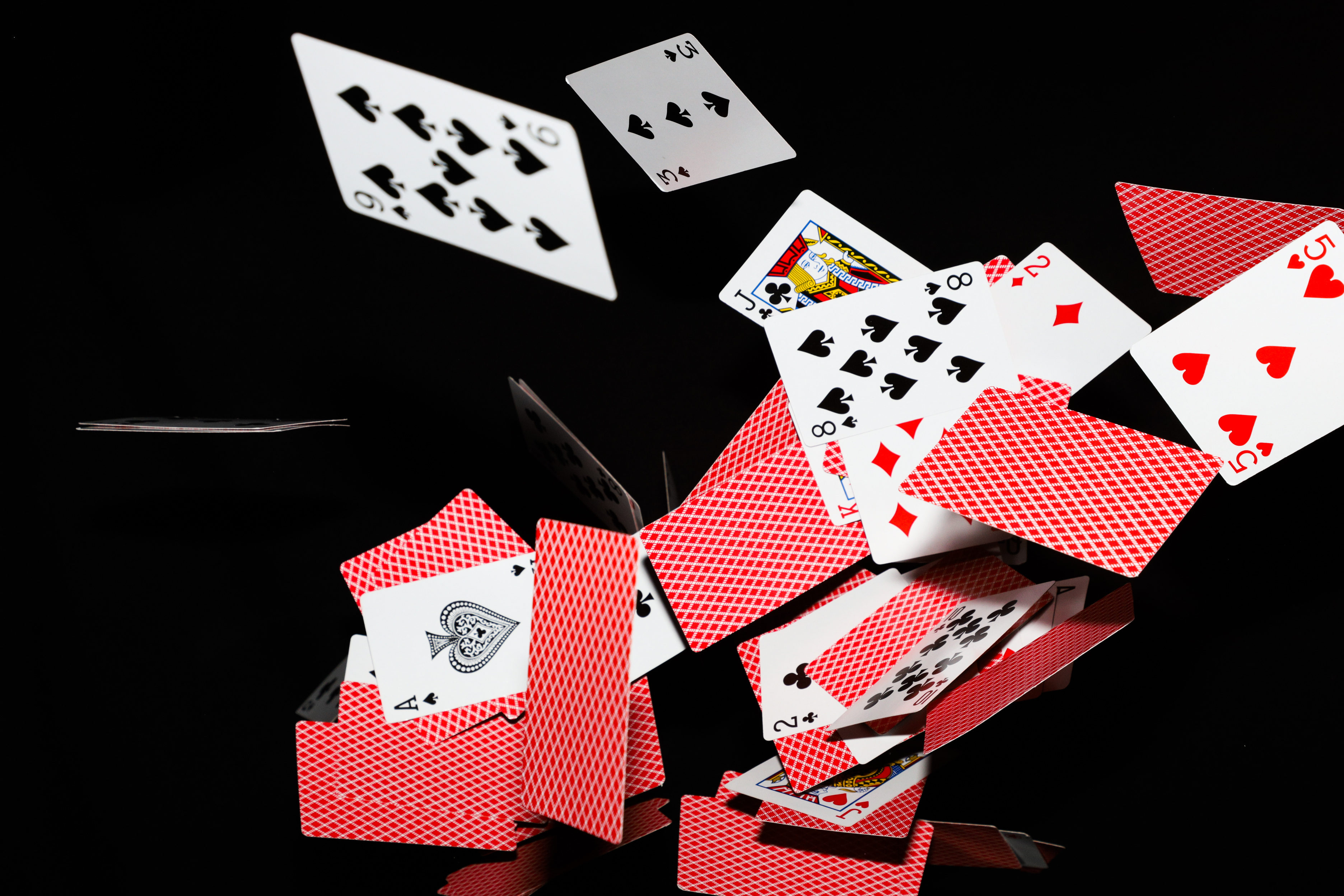 Red and White Playing Cards